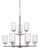 Oslo Nine Light Chandelier in Brushed Nickel (1|31162-962)