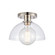 Julian One Light Semi Flush Mount in Polished Nickel (45|89924/1)