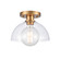 Julian One Light Semi Flush Mount in Brushed Gold (45|89914/1)