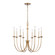 Neville Eight Light Chandelier in Natural Brass (45|89718/8)