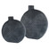 Viewpoint Vases, Set/2 in Aged Black (52|17114)