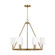 Egmont Six Light Chandelier in Satin Brass (454|DJC1086SB)