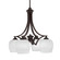 Zilo Four Light Chandelier in Dark Granite (200|568-DG-4811)