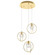 Jamie Three Light Pendant in Satin Brass (162|JAMP12MBSBRND3)