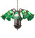 Green 12 Light Chandelier in Mahogany Bronze (57|14136)