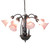 Pink Seven Light Chandelier in Mahogany Bronze (57|11596)