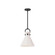 Emerson One Light Pendant in Matte Black/Glossy Opal Glass (452|PD412511MBGO)
