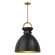 Waldo One Light Pendant in Aged Gold/Matte Black (452|PD411318AGMB)