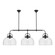 Lancaster Three Light Linear Pendant in Matte Black (452|LP461155MB)