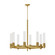 Rue Eight Light Chandelier in Brushed Gold (452|CH416108BG)