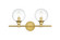 Jaelynn Two Light Bath Sconce in Brass and Clear (173|LD7318W19BRA)