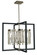 Hannah Five Light Chandelier in Brushed Brass with Matte Black (8|5335 BR/MBLACK)