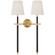 Bryant Wrapped LED Wall Sconce in Hand-Rubbed Antique Brass and Chocolate Leather (268|TOB 2584HAB/CHC-L)