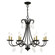 Daphne Eight Light Chandelier in Black with Antique Brass (107|40878-04)