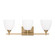 Toffino Three Light Bath in Satin Brass (454|DJV1023SB)