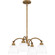 Quoizel Pendant Four Light Chandelier in Weathered Brass (10|QP6157WS)