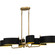 Madden Six Light Linear Chandelier in Aged Brass (10|MAD641AB)