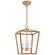 Darlana Wrapped LED Lantern in Polished Nickel and Natural Rattan (268|CHC 5876PN/NRT)