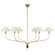 Griffin LED Chandelier in Hand-Rubbed Antique Brass and Saddle Leather (268|AL 5005HAB/SDL-L)