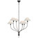 Griffin LED Chandelier in Bronze and Chocolate Leather (268|AL 5002BZ/CHC-L)