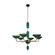 Verde Six Light Chandelier in Satin Brass (33|519671STB)