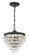 Calypso Three Light Mini Chandelier in Matte Black (60|130-MK)