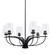 Cavella Six Light Chandelier in Matte Black (200|3906-MB-210)