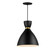 Carillon One Light Mini Pendant in Black / Satin Brass (16|11302BKSBR)