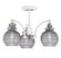 Easton Three Light Semi-Flush Mount in White & Brushed Nickel (200|1947-WHBN-5112)