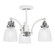 Easton Three Light Semi-Flush Mount in White & Brushed Nickel (200|1947-WHBN-500)