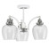 Easton Three Light Semi-Flush Mount in White & Brushed Nickel (200|1947-WHBN-4812)