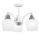 Easton Three Light Semi-Flush Mount in White & Brushed Nickel (200|1947-WHBN-4811)