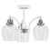 Easton Three Light Semi-Flush Mount in White & Brushed Nickel (200|1947-WHBN-4810)