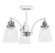 Easton Three Light Semi-Flush Mount in White & Brushed Nickel (200|1947-WHBN-461)