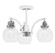 Easton Three Light Semi-Flush Mount in White & Brushed Nickel (200|1947-WHBN-4100)