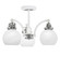 Easton Three Light Semi-Flush Mount in White & Brushed Nickel (200|1947-WHBN-4101)