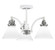 Easton Three Light Semi-Flush Mount in White & Brushed Nickel (200|1947-WHBN-312)