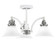 Easton Three Light Semi-Flush Mount in White & Brushed Nickel (200|1947-WHBN-311)