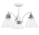 Easton Three Light Semi-Flush Mount in White & Brushed Nickel (200|1947-WHBN-302)