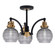 Easton Three Light Semi-Flush Mount in Matte Black & Brass (200|1947-MBBR-5112)