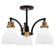 Easton Three Light Semi-Flush Mount in Matte Black & Brass (200|1947-MBBR-4761)