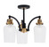 Easton Three Light Semi-Flush Mount in Matte Black & Brass (200|1947-MBBR-4250)