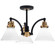 Easton Three Light Semi-Flush Mount in Matte Black & Brass (200|1947-MBBR-312)