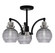 Easton Three Light Semi-Flush Mount in Matte Black & Brushed Nickel (200|1947-MBBN-5112)