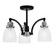 Easton Three Light Semi-Flush Mount in Matte Black & Brushed Nickel (200|1947-MBBN-500)