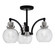 Easton Three Light Semi-Flush Mount in Matte Black & Brushed Nickel (200|1947-MBBN-4102)