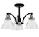 Easton Three Light Semi-Flush Mount in Matte Black & Brushed Nickel (200|1947-MBBN-302)