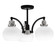 Easton Three Light Semi-Flush Mount in Matte Black & Brushed Nickel (200|1947-MBBN-212)