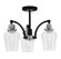 Easton Three Light Semi-Flush Mount in Matte Black & Brushed Nickel (200|1947-MBBN-210)