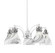 Easton Five Light Chandelier in White & Brushed Nickel (200|1945-WHBN-4769)